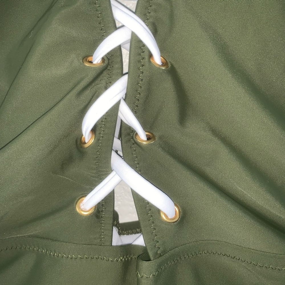 Olive Green Swim Onepiece - Picture 5 of 5